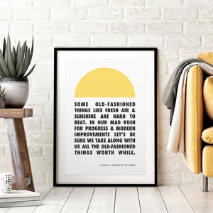 Laura Ingalls Wilder Quote, Printable Wall Art, Nursery Decor, Kids Room, Typography, Black & White, Inspirational Quotes, Modern Farmhouse image 1