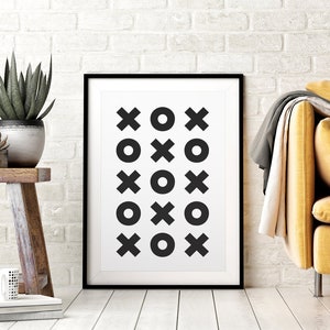 XOXO Printable Wall Art, Minimalist Typography Poster, Modern Fashion Wall Art, XO Wall Decor, Nursery Decor, Black and White, Love Print