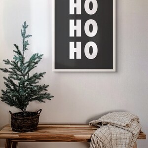 Ho Ho Ho DIY Printable Wall Art Minimalist Typography Poster Print ...