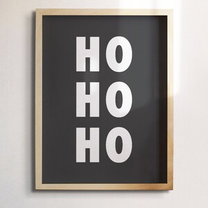 Ho Ho Ho DIY Printable Wall Art Minimalist Typography Poster Print ...