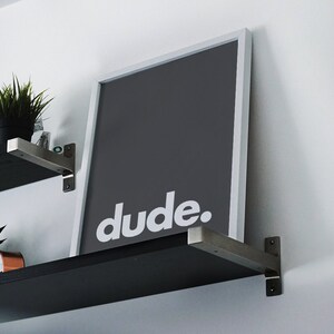 Dude. Printable Wall Art, Minimalistic Typography Poster, Black & White ...