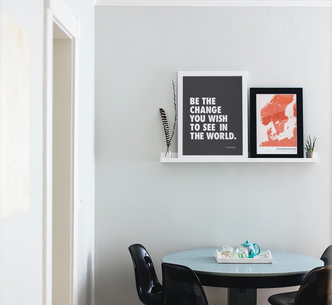 Be the Change You Wish to See in the World Printable Wall Art, Gandhi ...