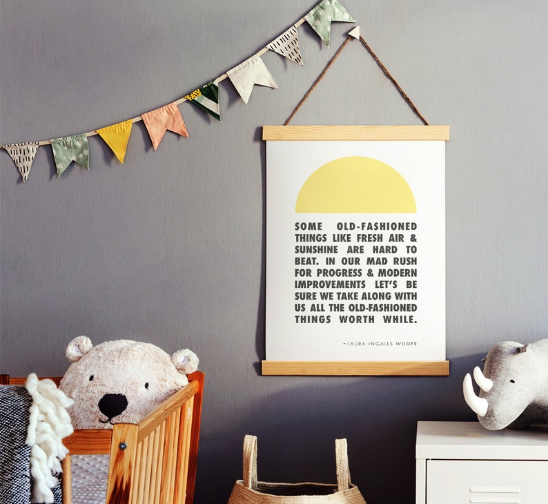 Laura Ingalls Wilder Quote, Printable Wall Art, Nursery Decor, Kids Room, Typography, Black & White, Inspirational Quotes, Modern Farmhouse image 6