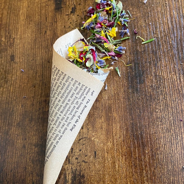 Themed Confetti Cones | Themed Wedding | Lord of the Rings | Star Wars / Music / Literature | Vintage | Bespoke Your Favourite Book