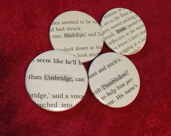 Harry Potter book page badges