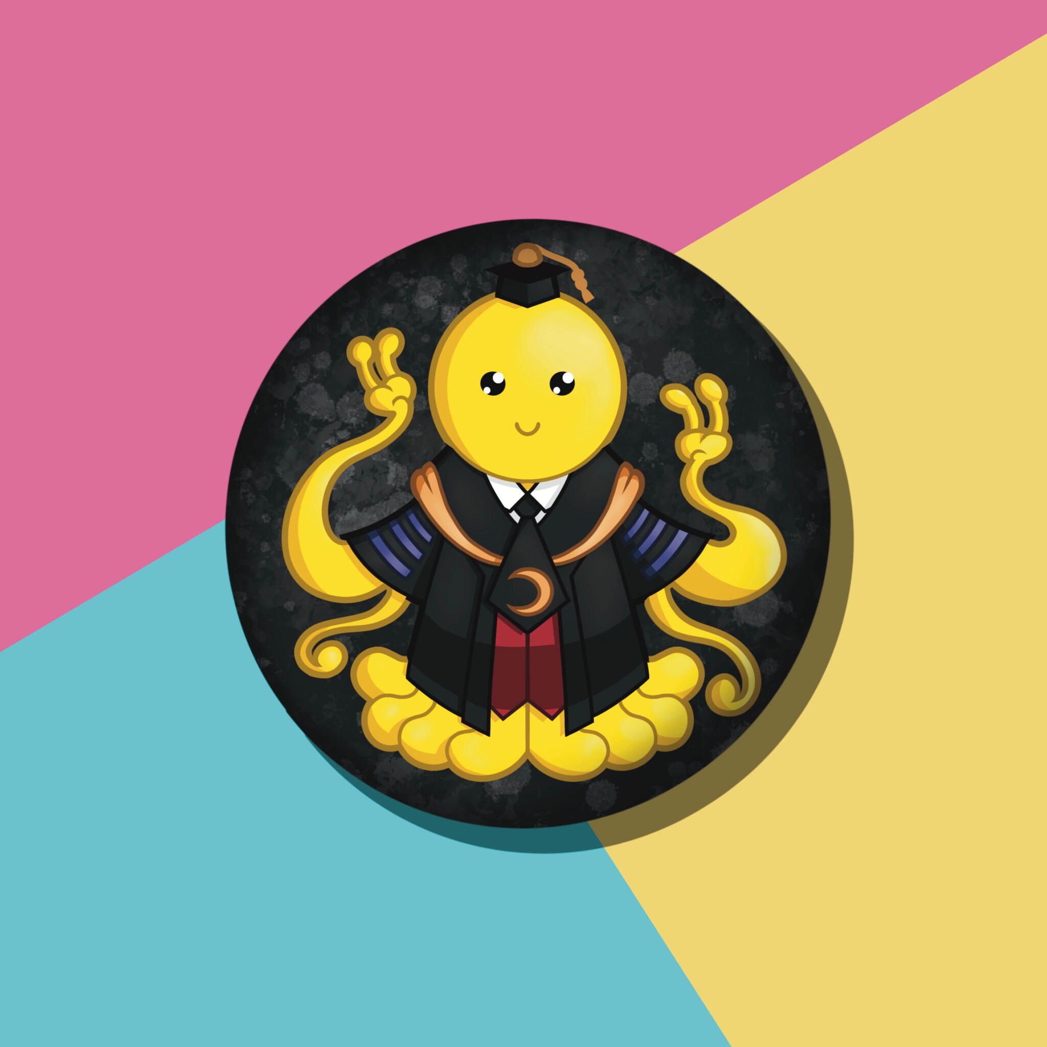 Korosensei Chibi badge Etsy