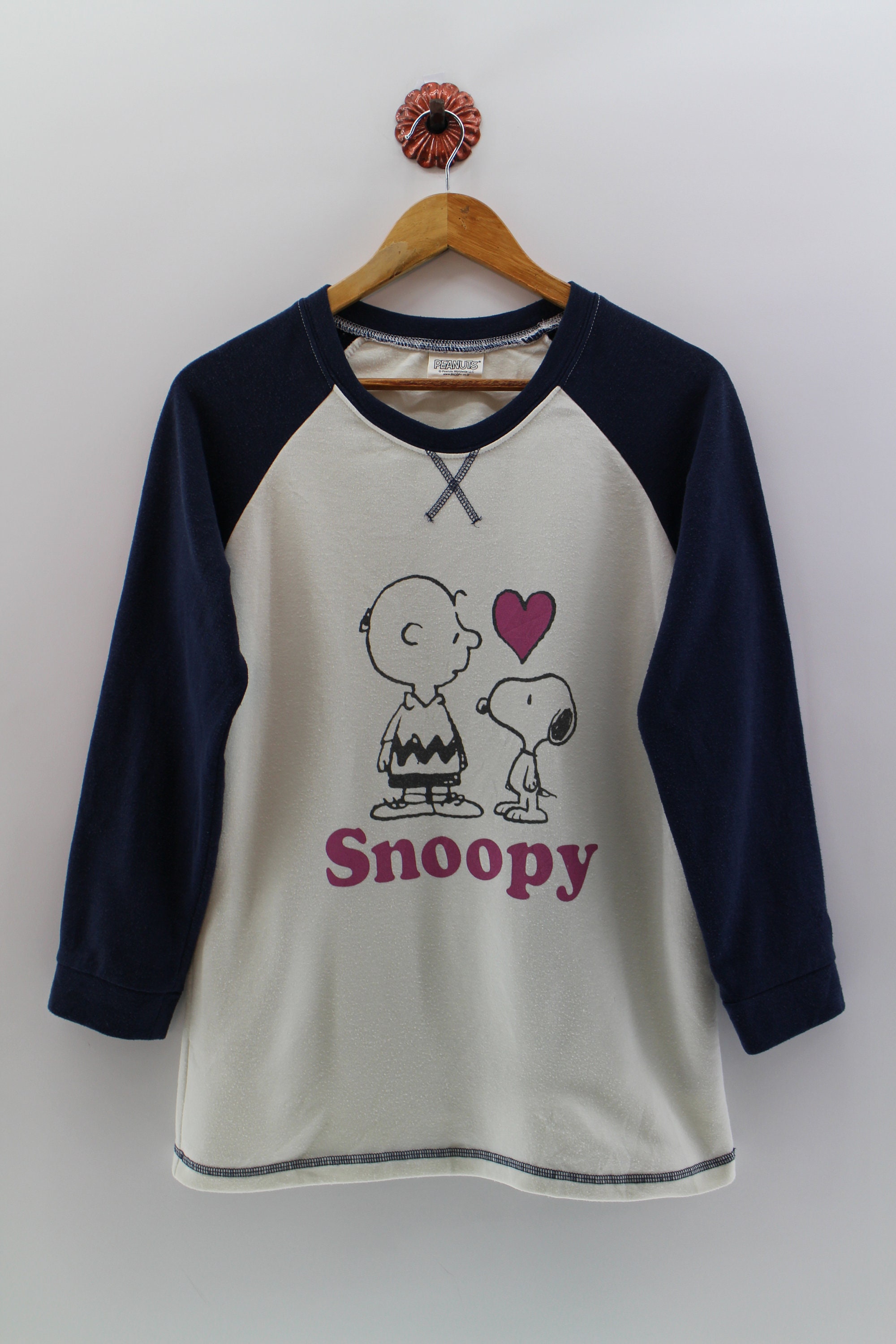 SNOOPY PEANUTS Sweatshirt Damen Pullover Vintage 90er Medium Etsy