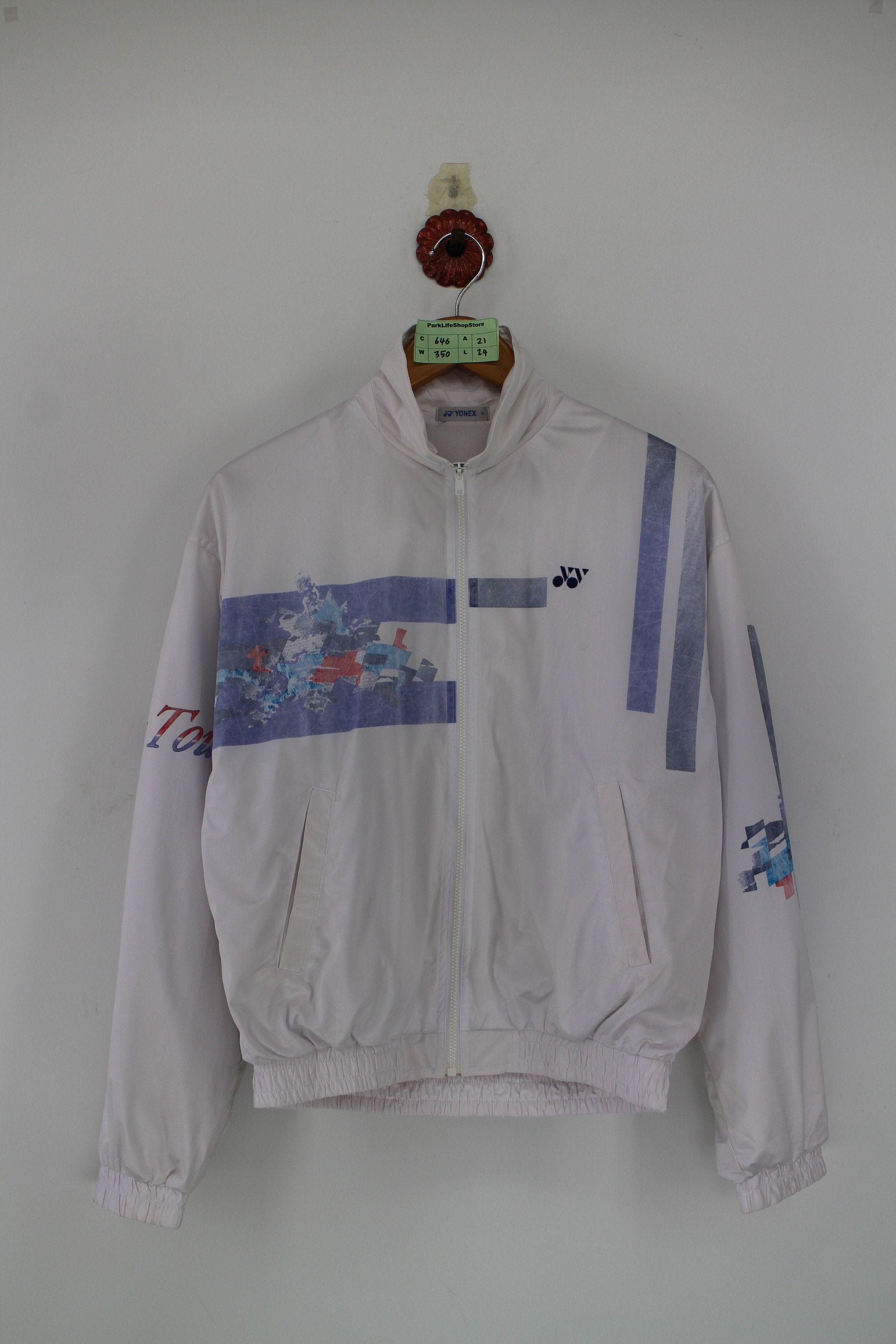 Vintage 90's Yonex Windbreaker Jacket Medium Unisex Yonex Badminton Multicolour Sportswear Yonex Sports Training Light Jacket Women Size M