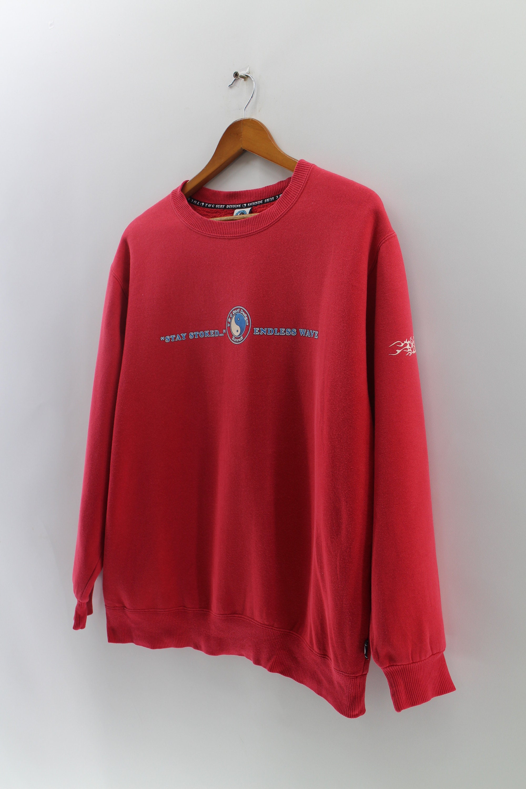 T&C SURF Design Pullover Sweatshirt Unisex Medium Vintage 90s | Etsy