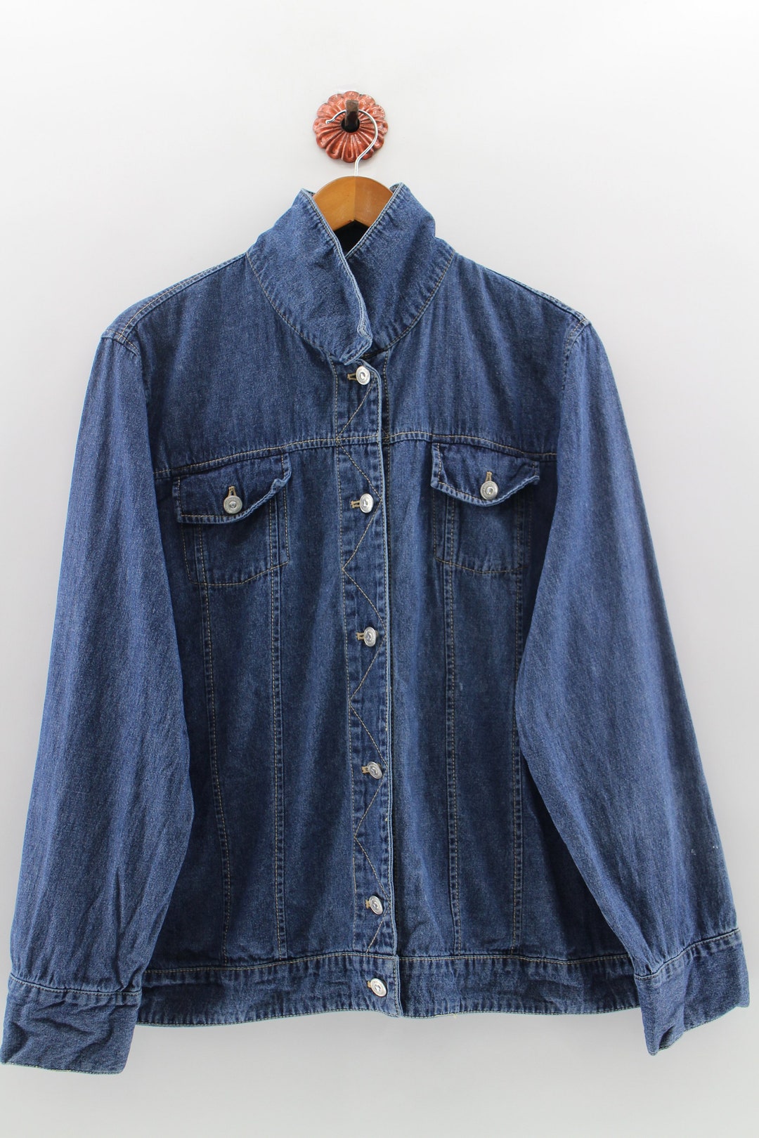 Vintage 90s EK Jeans Jacket USA Production Unisex Large Denim - Etsy