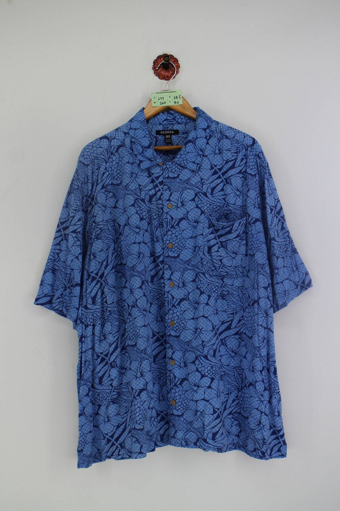 Vintage HAWAIIAN George Rayon Shirt Men XXLarge Abstract | Etsy