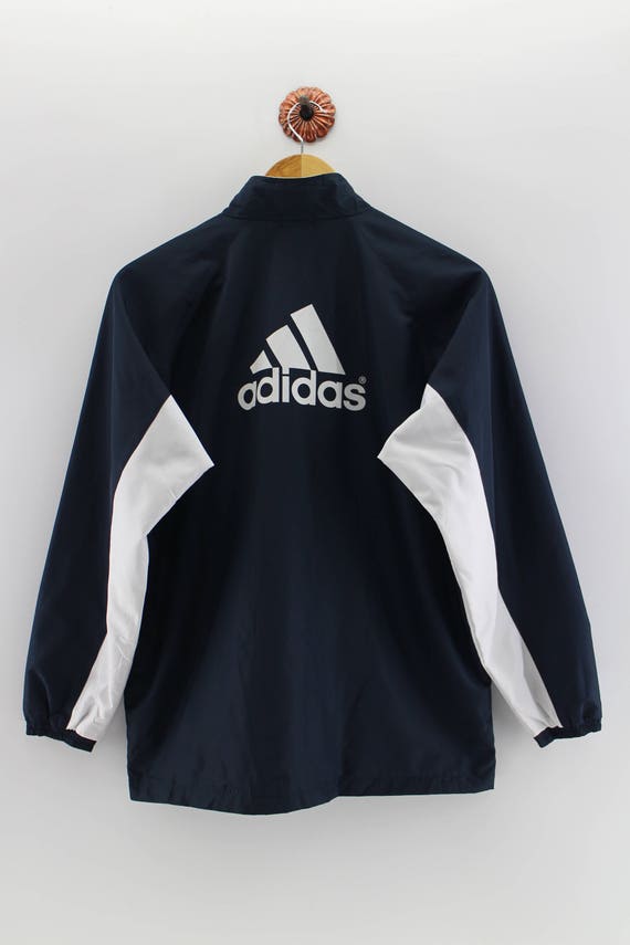 adidas three stripe windbreaker