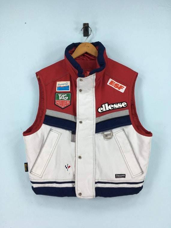 ruw munt beweeglijkheid Buy Vintage 90s Ellesse Ski Wear Vest Jacket Small Ellesse Italia Online in  India - Etsy
