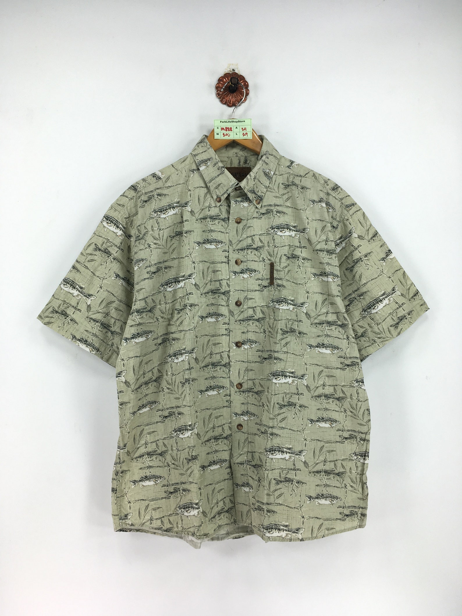 Vintage MAGELLAN Hawaiian Cotton Shirt Mens Large 90s Magellan | Etsy