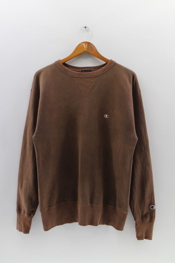 brown champion sweatshirt