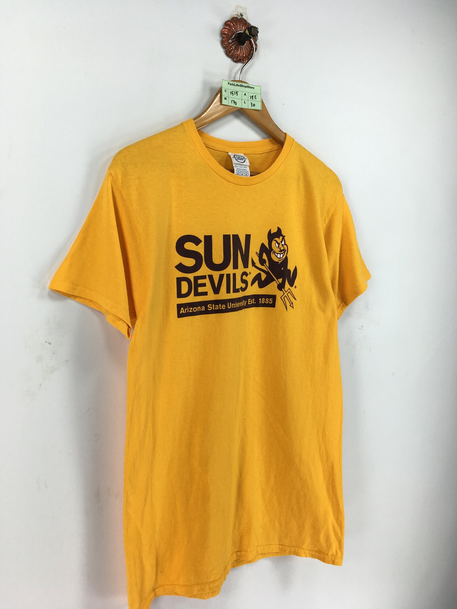 Vintage Arizona State University Yellow Tshirt Unisex Medium | Etsy