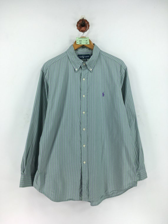 Vintage 90s Polo Ralph Lauren Oxfords Striped Shirt Large | Etsy