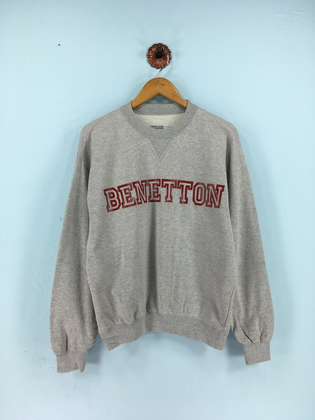 UNITED COLORS of BENETTON Sweatshirt Unisex Medium Vintage 90s - Etsy