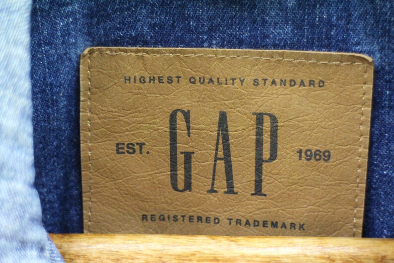 Vintage 90s GAP Jeans Small Jacket USA Production Youth Ladies GAP Denim Full Button Double Pocket Jacket Jeans Size S