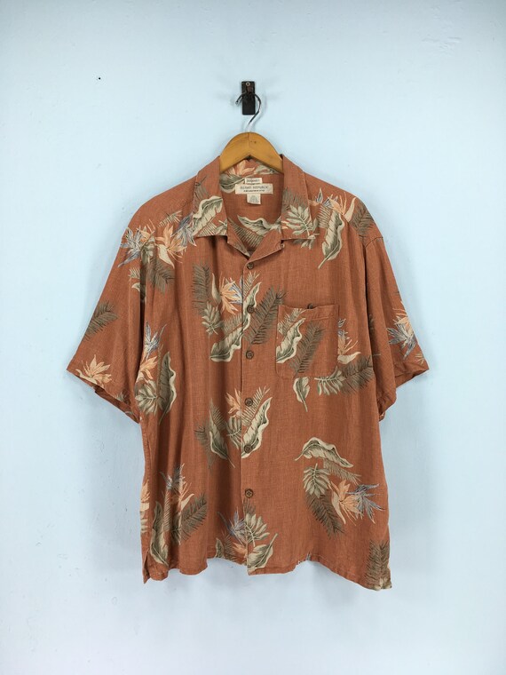 HAWAIIAN Island Republic Silk Shirt 