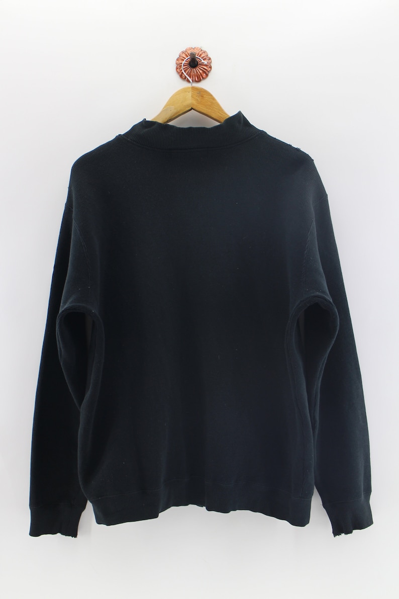 VAN JAC Sweater Unisex Black Van Jac Classic Japanese Designer Zipper Jumper Size L