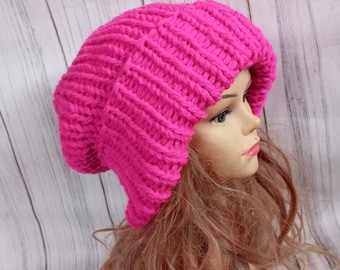 Super Slouchy Beanie Big Baggy Hat Womens Hat, Mens Hat, Slouchy Hat, Knit Beanie, Knit Cap, Oversized Hat winter hat big hat chunky slouchy