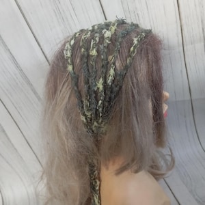 Handmade Crochet Boho Headband: Rustic Braided Hair Accessory