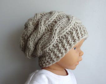 Newborn slouchy Hat , boy Slouchy Beanie , chunky hat, photo prop, kids slouchy hat, girl slouchy , boy slouchy, knit hat, baby hipster hat