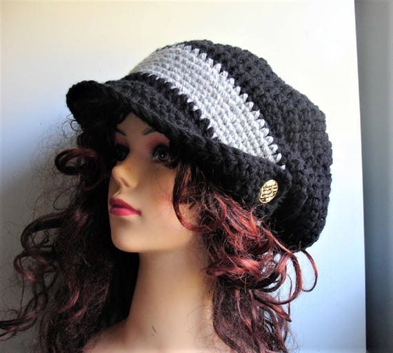 New Handmade Crocheted Non-wool Slouchy Beret Beanie Hat XL Free Easy Red Heart Slouchy Beret Crochet Pattern  main image 3
