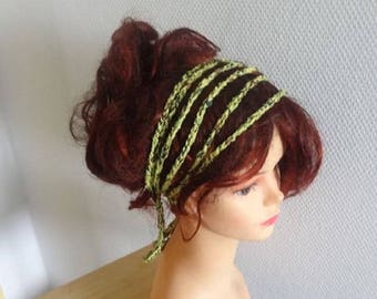 Rustic headband Boho hippie Headband , Summer Headband, Braided crochet Headband, womens headband Hair Accessories, boho girl hair Accessory