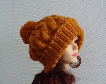 Slouchy Beanie Baggy Hat Slouchy with pompom Women Hat  Men hat Oversized beanie winter hat big hat winter hat Pompom beanie hat COLORS