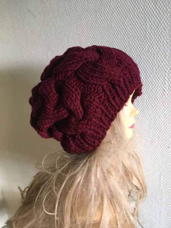 Knit Slouchy Beanie Baggy Hat Winter Fashion Chunky Knit  display picture 1