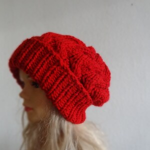 Unisex Knit Slouchy Hat Beanie Womens Hat Oversized Slouchy Beanie super slouchy hat  knit cable hat big men hat chunky hat