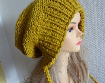 Slouchy Ohr Klappen Hut slouchy Hut Gestrickte slouchy Beanie Damen Hut Split Brim Slouchy Mütze Damen Accessoires Strick Wintermütze Mädchen Geschenk