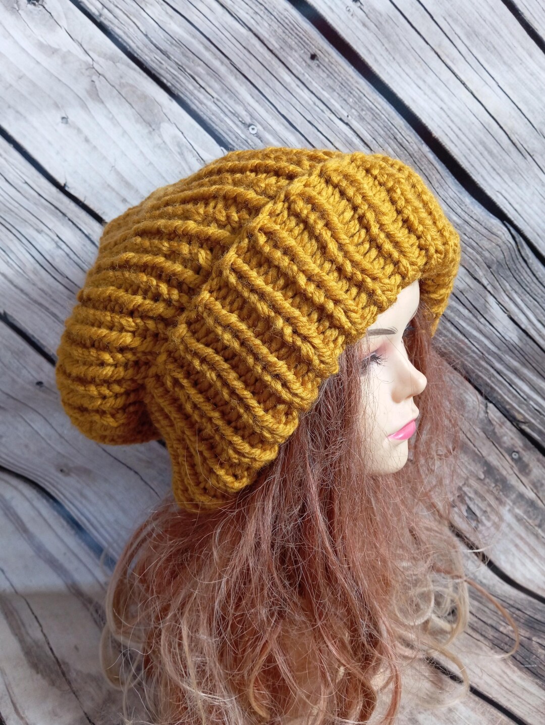 Chunky Knit Slouchy Beanie: Oversized Winter Hat - Etsy display picture 1