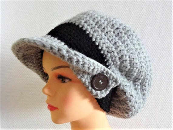 Elegant Large Crochet Beret Winter Hat - Hand Crochet Hat  display picture 1