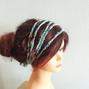 Rustic headband Boho Headband , Summer Headband, Braided crochet Headband, hippie womens headband Hair Accessories, boho girl hair Accessory image 3