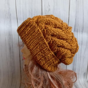 Unisex Knit Slouchy Hat Beanie Womens Hat Oversized Slouchy Beanie super slouchy hat  knit cable hat big men hat chunky hat
