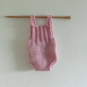Knit romper photo prop romper Baby knitted romper Knit Newborn Romper Newborn Girl Prop baby boy romper Knit Baby pink romper