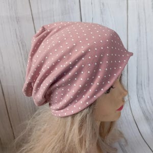 Reversible Cotton Slouchy Beanie: Unisex Jersey Knit Hat