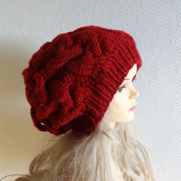 Extra Slouchy Beanie Big Baggy Hat Winter Fashion Chunky Knit Slouchy Knitted Hat Large Oversized Hat winter hat big hat SIZES  COLORS