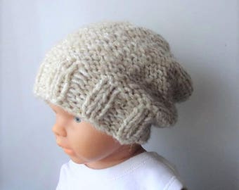 Baby winter hat  - Photo Prop Hat - Newborn Hipster Hat - Slouch Baby Hat - Newborn Knit Hat - Toddler slouchy hat - Slouchy Baby Beanie -