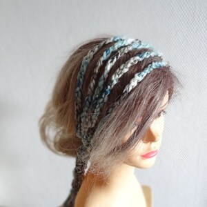 Rustic headband Boho Headband , Summer Headband, Braided crochet Headband, hippie womens headband Hair Accessories, boho girl hair Accessory image 4