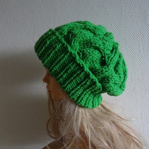 Unisex Knit Slouchy Hat Beanie Womens Hat Oversized Slouchy Beanie super slouchy hat  knit cable hat big men hat chunky hat