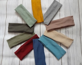Ribbed Cotton Headband: Unisex Stretchy Hairband