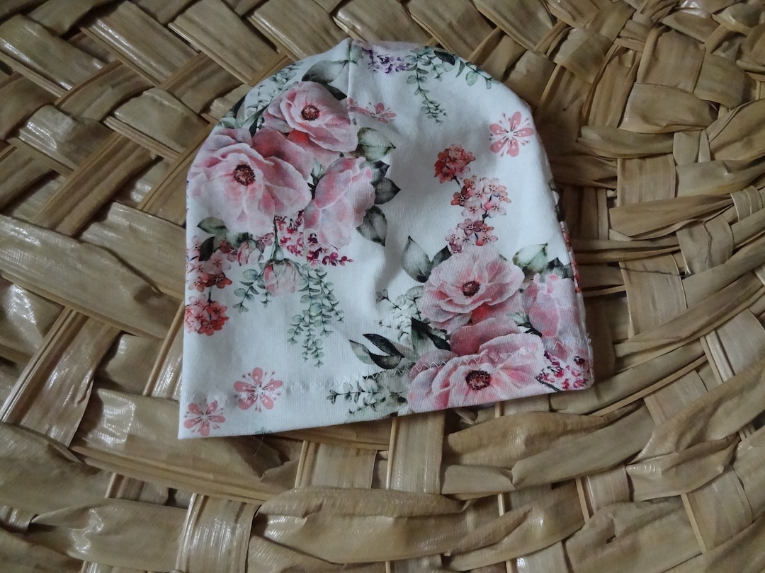Spring Beanie Spring Slouchy Beanie | Cotton Hat | Unisex Jersey Slouchy | Floral ...