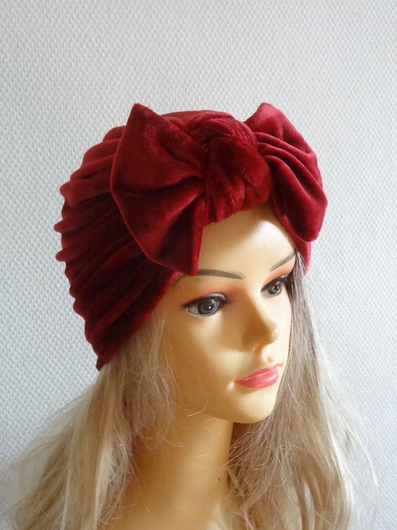 Velvet Turban for Women , Womens Fashion Hat Womens Cancer  display picture 1