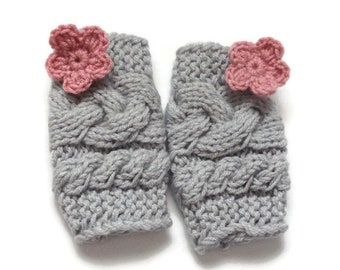Scaldamuscoli per bambini, scaldamuscoli per neonati, leggings per bambine, scaldamuscoli per bambini, regalo per baby shower, scaldamuscoli per bambini piccoli, fiore all'uncinetto