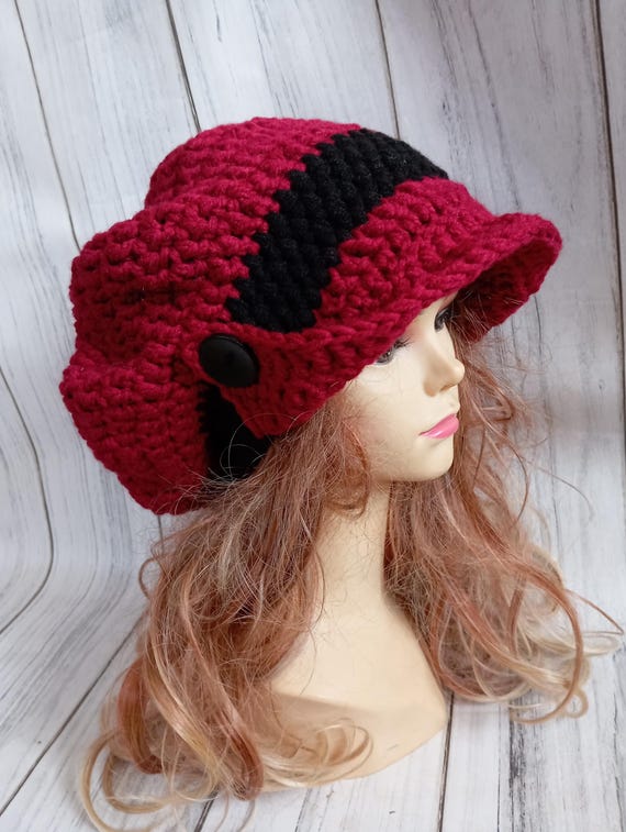 Hand Crochet Beret: Elegant Slouchy Winter Hat - Etsy display picture 3