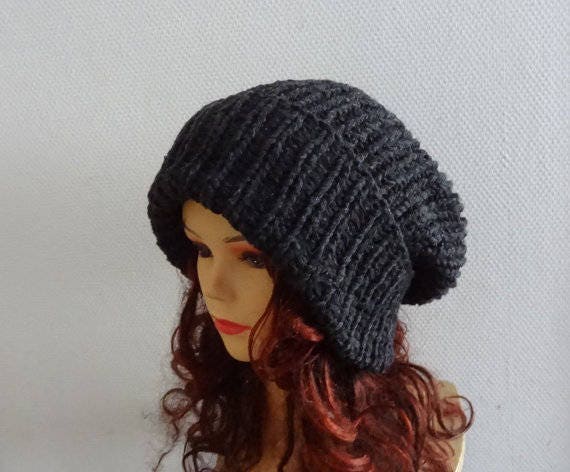 Handmade Chunky Knit Slouchy Beanie: Oversized Winter Hat - Etsy display picture 1
